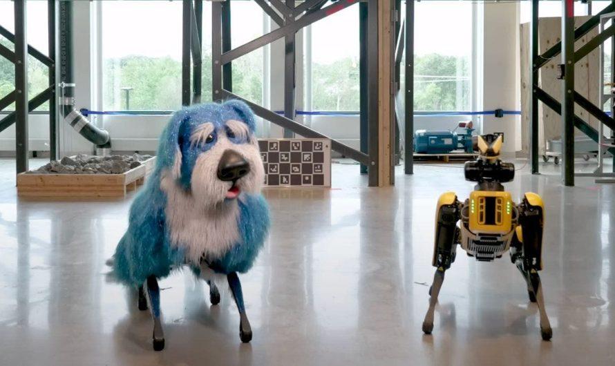 Boston Dynamics’ creepy robotic canine dances in sparkly blue costume