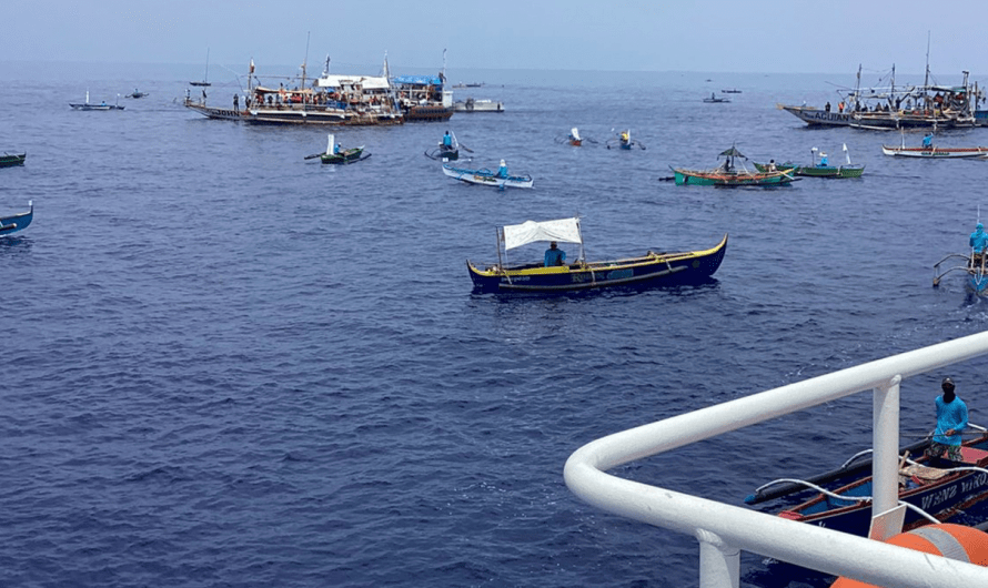 China’s military monitors route taken by Filipino activists sailing toward disputed shoal