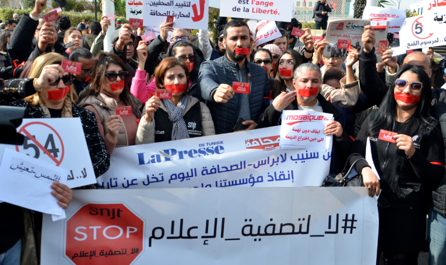 Tunisian journalists jailed for criticizing the government, sparking outcry over press crackdown