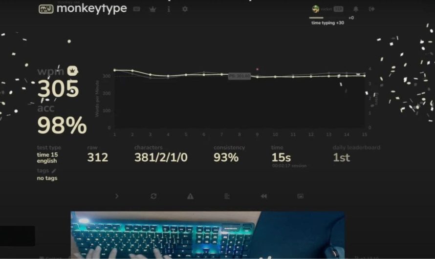 Teenage typing phenom hits insane 305 words per minute