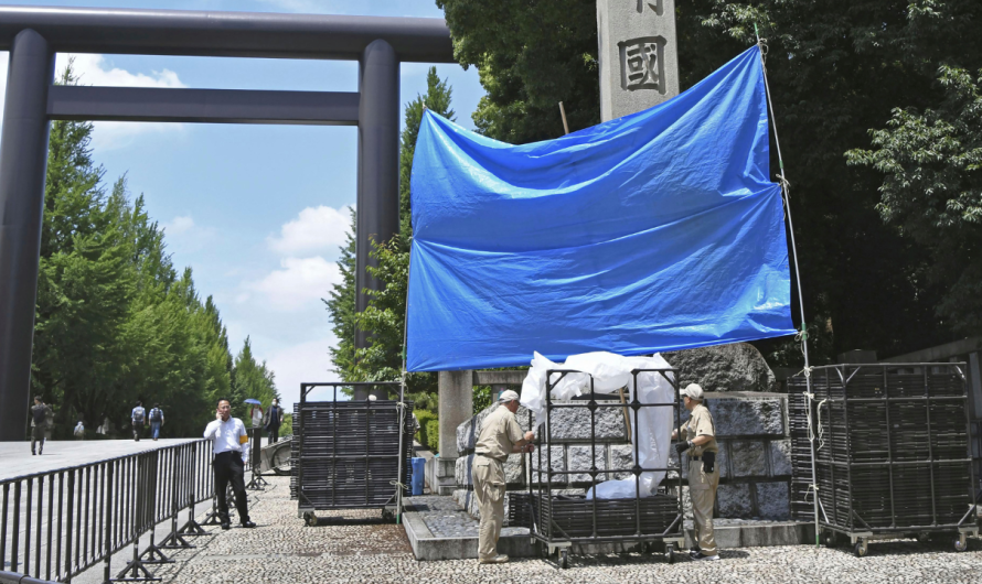 Police hunt for suspects after war shrine is defaced with graffiti in Tokyo