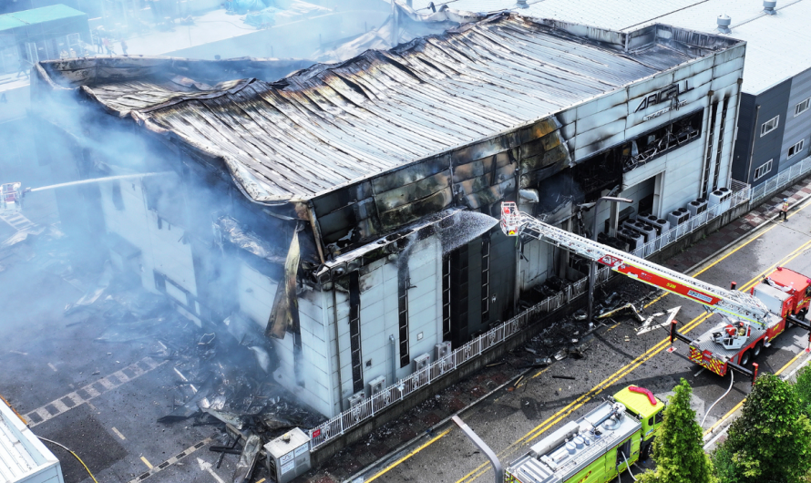 16 confirmed dead, others missing after fire breaks out at lithium battery factory in South Korea